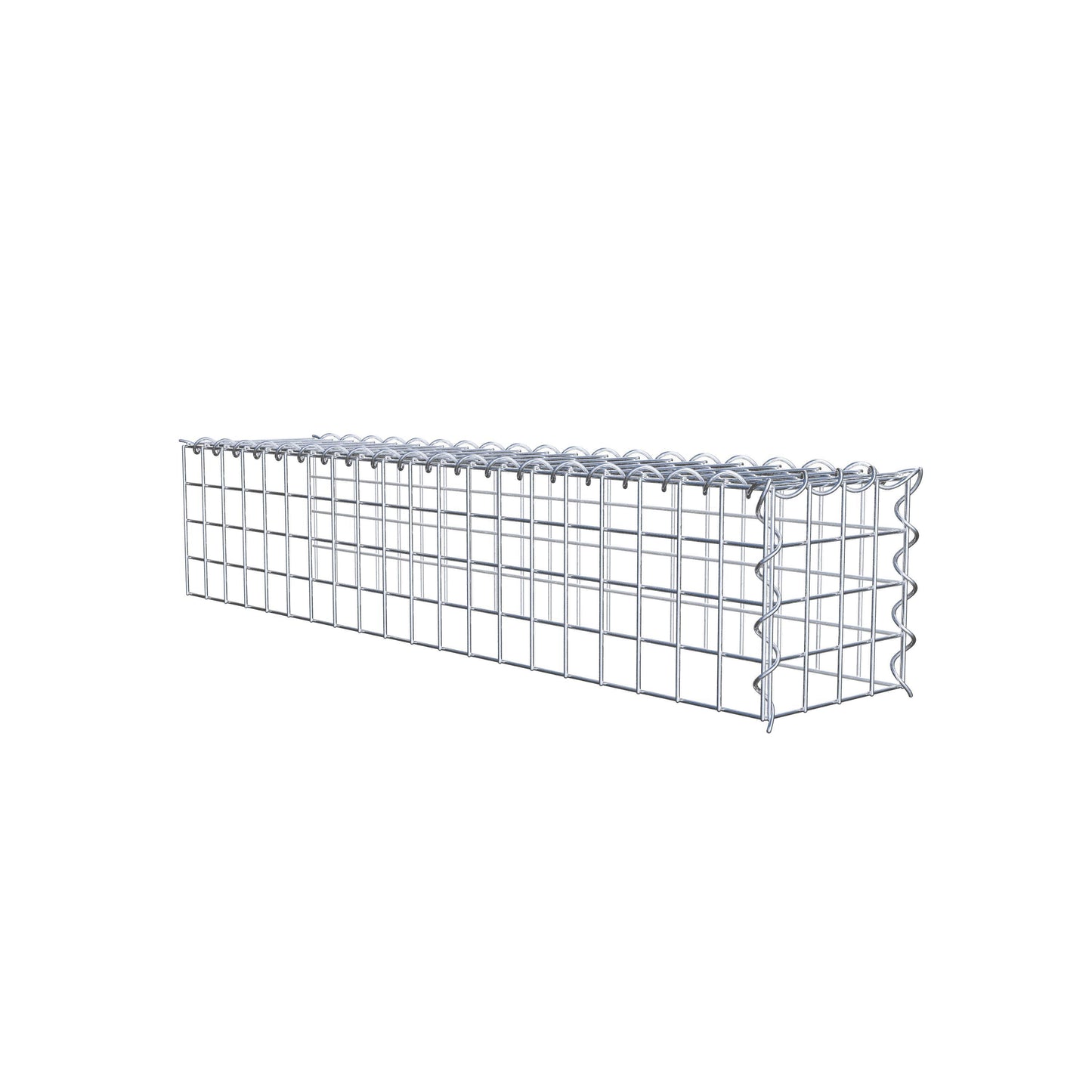 Gavión complementario tipo 4 100 cm x 20 cm x 20 cm (L x A x P), malla 5 cm x 5 cm, espiral
