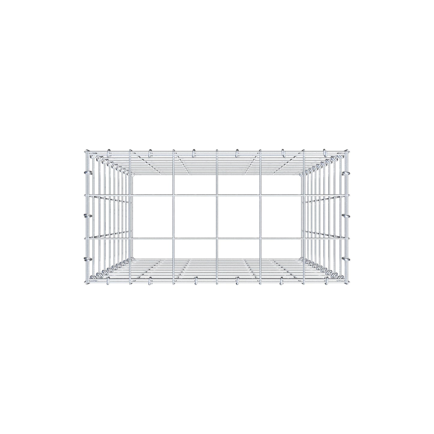 Anbaugabione Typ 3 100 cm x 60 cm x 30 cm (L x H x T), Maschenweite 10 cm x 10 cm, C-Ring