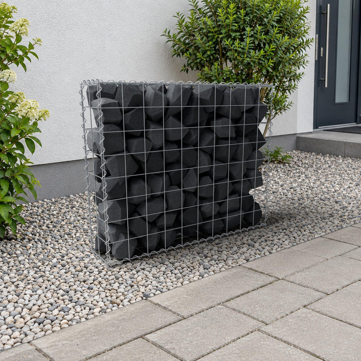 Gabione 100 cm x 80 cm x 20 cm (L x H x T), Maschenweite 10 cm x 10 cm, Spirale