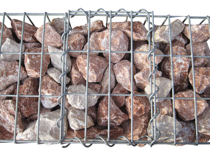 Gabião galvanizado a quente 102 cm x 82 cm x 32 cm, malhagem 5 cm x 10 cm, totalmente soldado