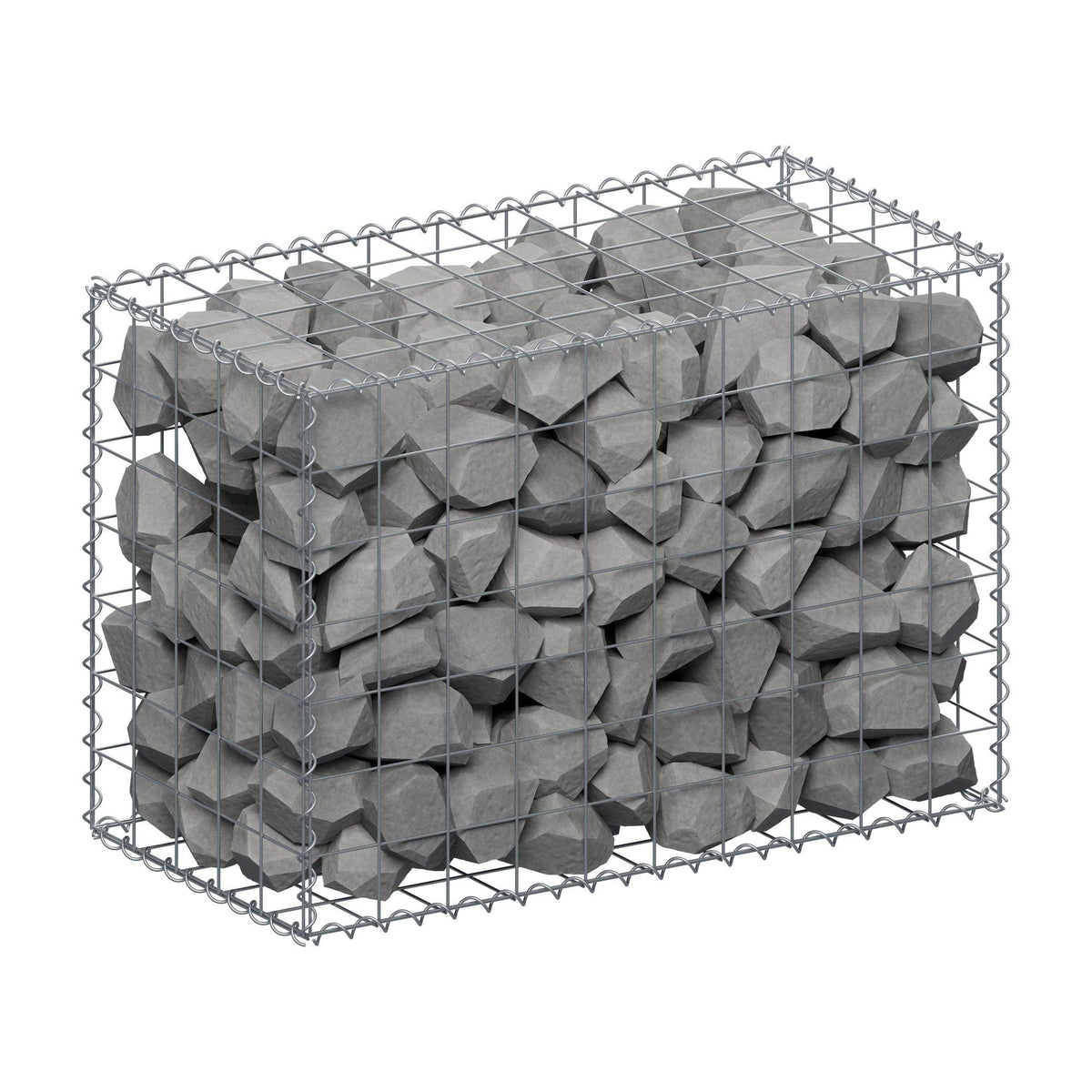 Gabion 100 cm x 70 cm x 50 cm (L x H x D), mesh size 10 cm x 10 cm, spiral