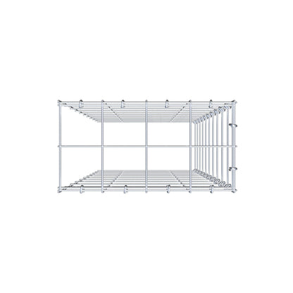 Anbaugabione Typ 4 100 cm x 40 cm x 20 cm (L x H x T), Maschenweite 10 cm x 10 cm, C-Ring