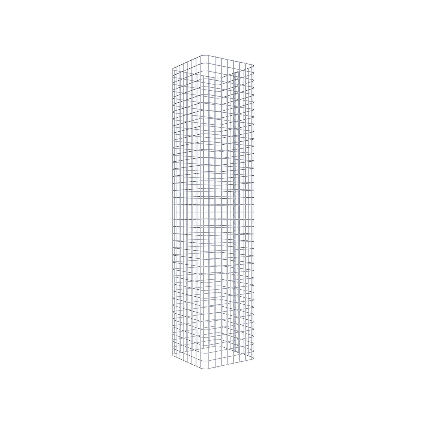 Columna de gaviones angular 42 cm x 42 cm, 200 cm de altura, MW 5 cm x 5 cm