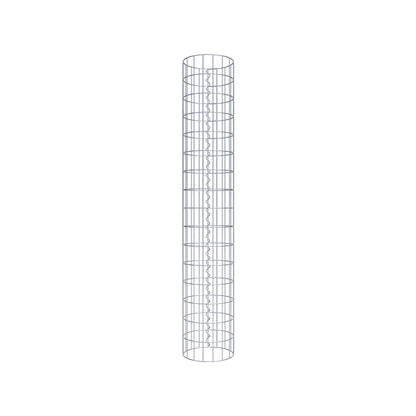 Colonna gabbionata rotonda 27 cm di diametro, 160 cm di altezza, maglia 5 cm x 10 cm