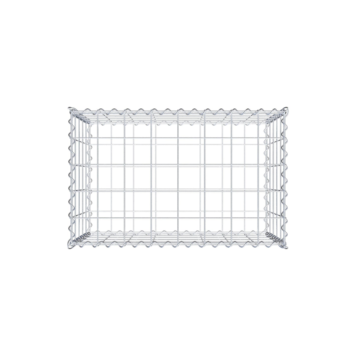 Gabião 80 cm x 50 cm x 50 cm (C x A x P), malhagem 10 cm x 10 cm, espiral