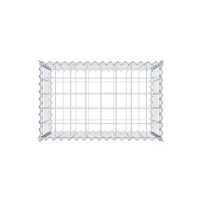 Gabião 80 cm x 50 cm x 50 cm (C x A x P), malhagem 10 cm x 10 cm, espiral