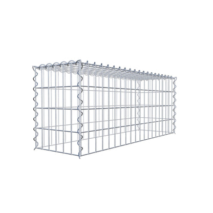 Opvokset gabion type 3 100 cm x 40 cm x 30 cm (L x H x D), maskestørrelse 5 cm x 10 cm, spiral