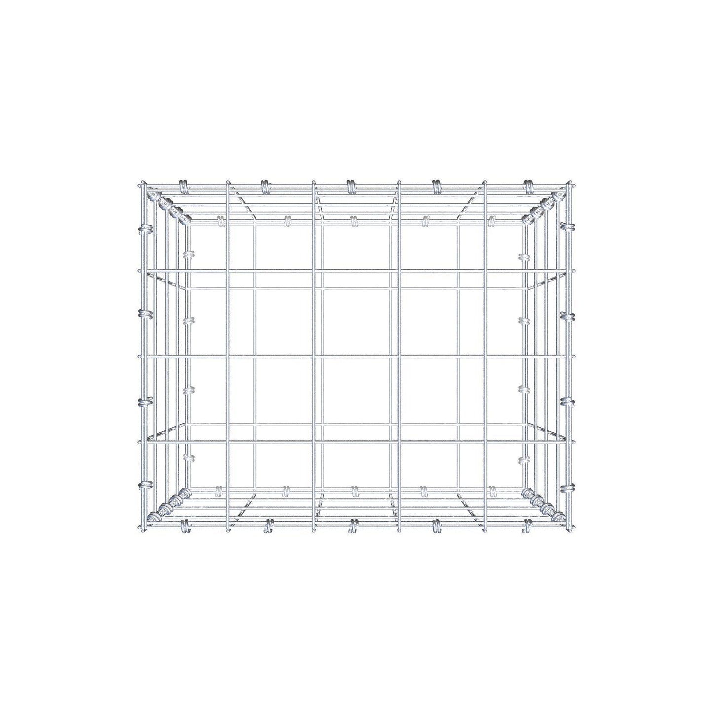 Gabbione 50 cm x 40 cm x 40 cm (L x H x P), maglia 10 x 10 cm, anello a spirale