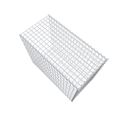 Opvokset gabion type 2 100 cm x 80 cm x 50 cm (L x H x D), maskestørrelse 5 cm x 10 cm, spiral