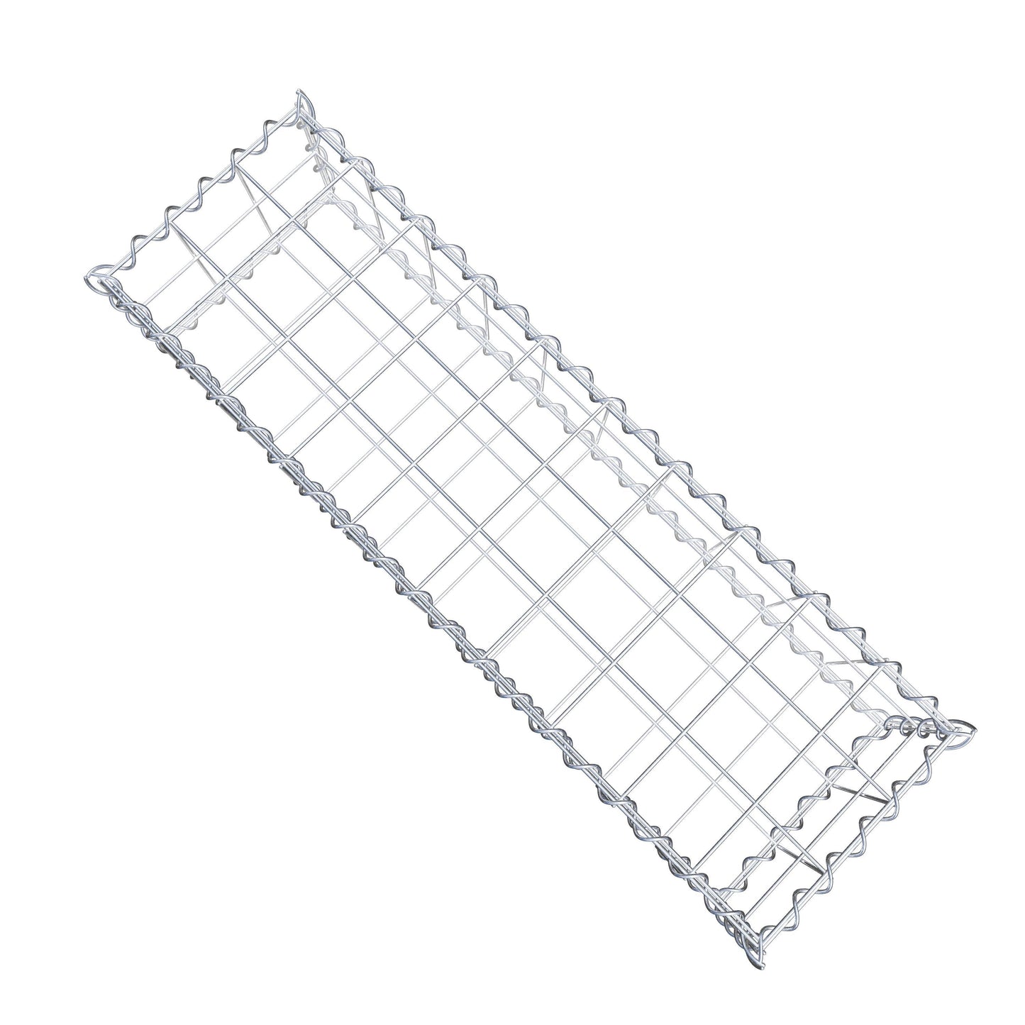 Gavión 100 cm x 20 cm x 30 cm (largo x alto x fondo), malla 10 cm x 10 cm, en espiral
