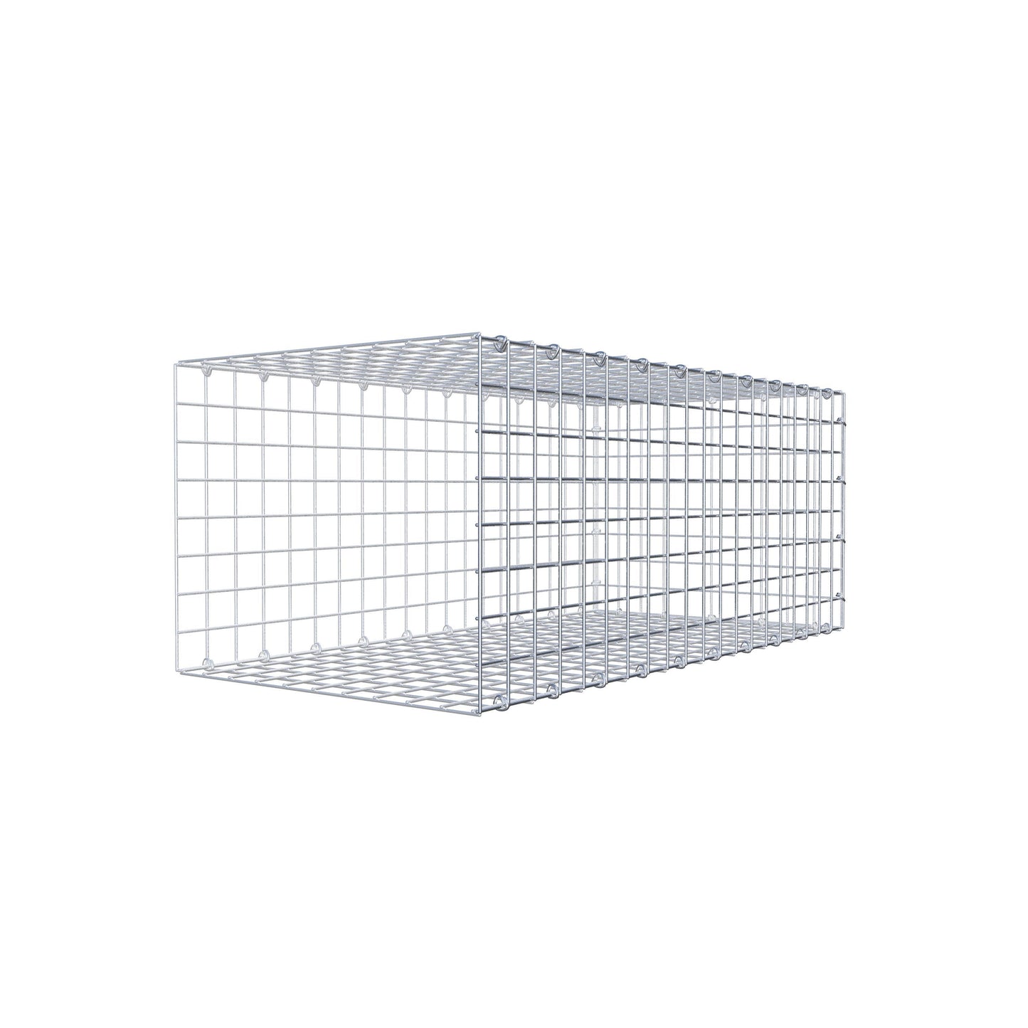 Gavión complementario de tipo 2 100 cm x 40 cm x 50 cm (largo x alto x fondo), malla 5 cm x 5 cm, anillo en C