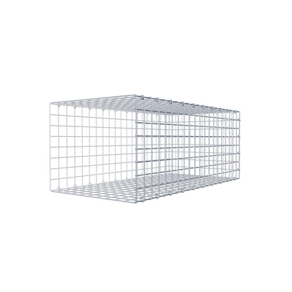 Gavión complementario de tipo 2 100 cm x 40 cm x 50 cm (largo x alto x fondo), malla 5 cm x 5 cm, anillo en C