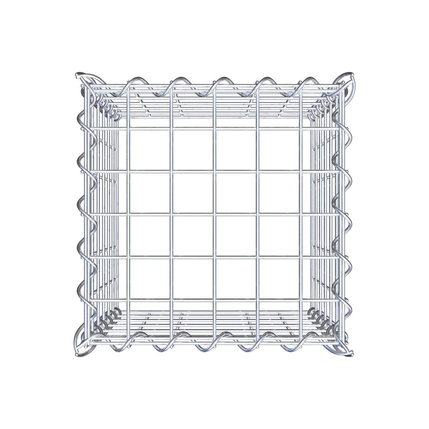 Gabião tipo 3 30 cm x 30 cm x 30 cm (C x A x P), malhagem 5 cm x 5 cm, espiral