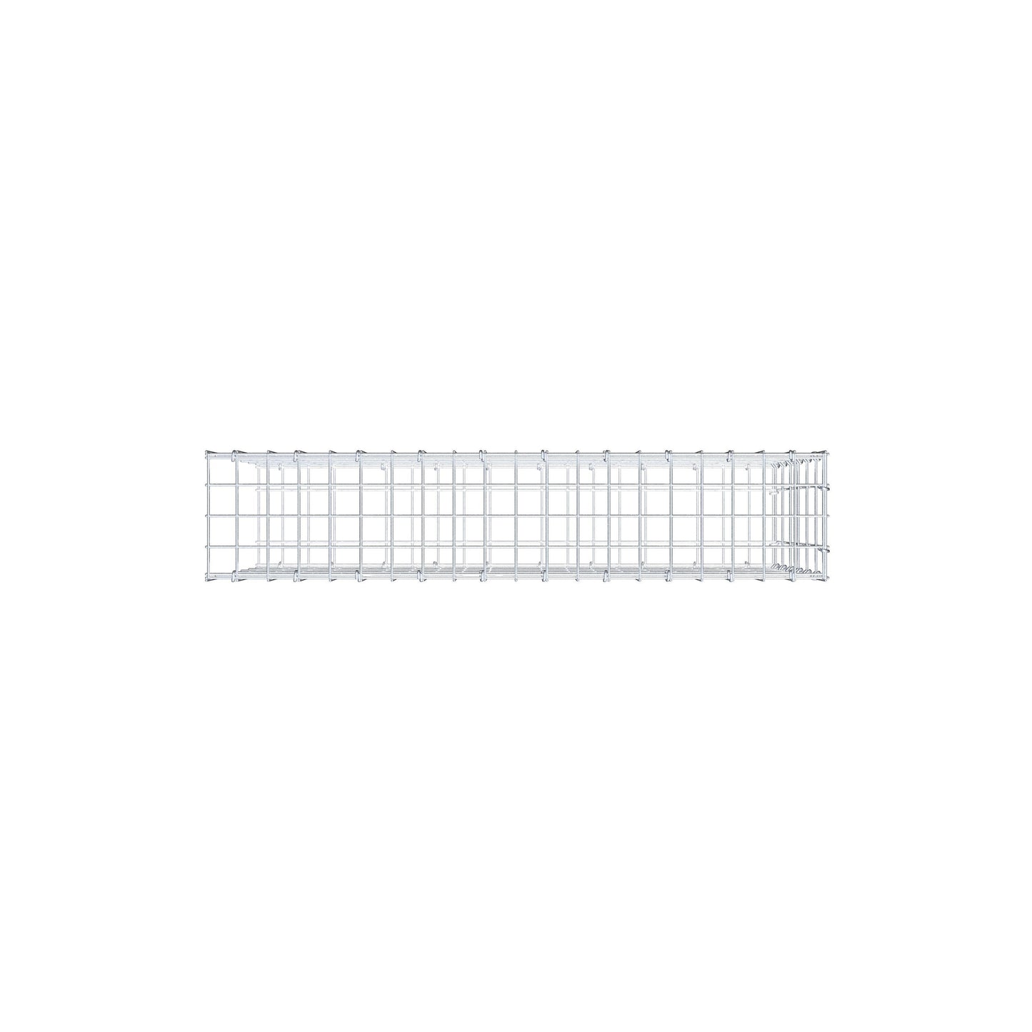 Monteret gabion type 2 100 cm x 60 cm x 20 cm, maskestørrelse 5 cm x 10 cm, C-ring