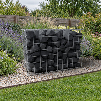 Gabion 100 cm x 70 cm x 50 cm (L x H x D), mesh size 10 cm x 10 cm, spiral
