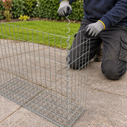 Gabion 100 cm x 80 cm x 30 cm (L x H x D), mesh size 5 cm x 10 cm, spiral