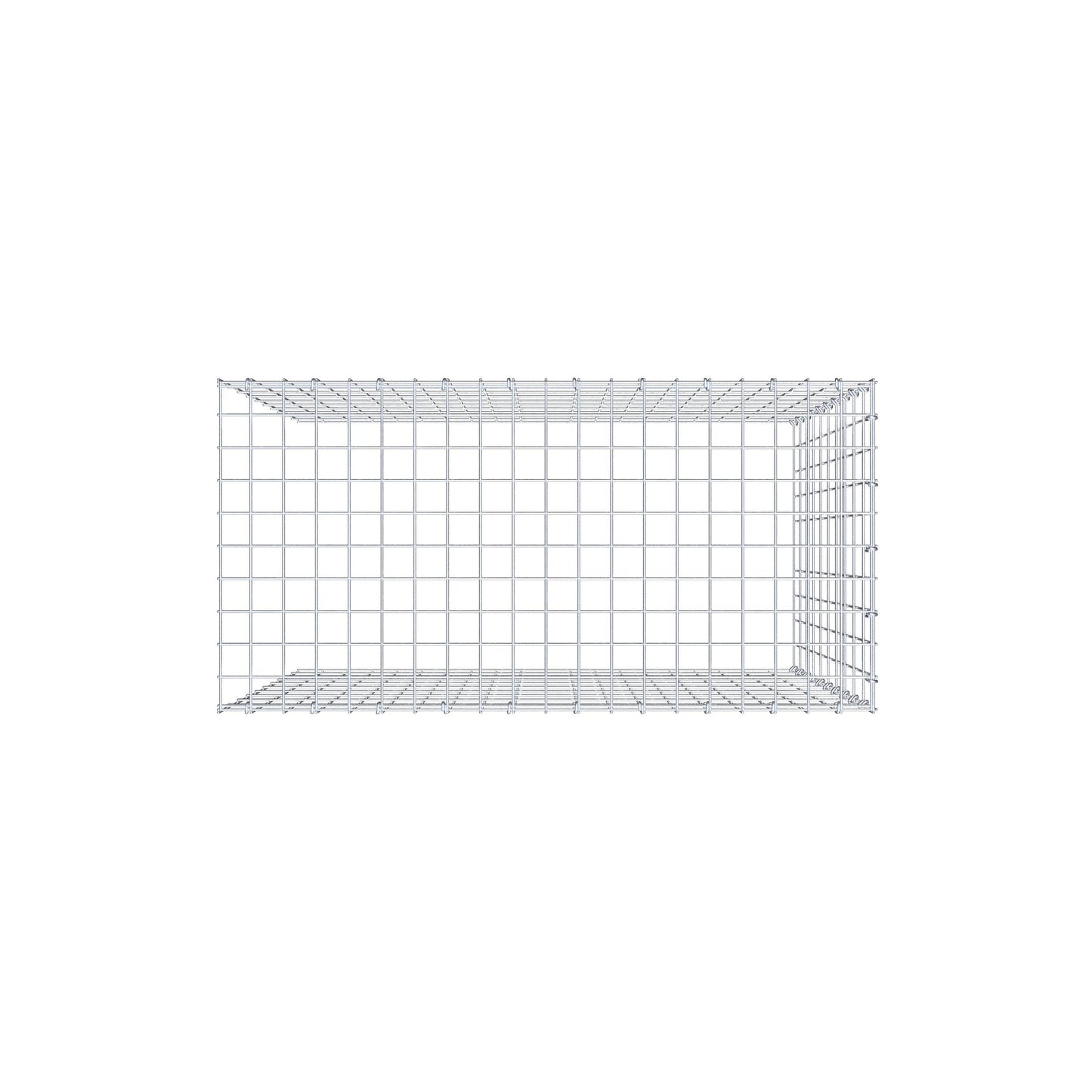 Gavión adicional tipo 4 100 cm x 100 cm x 50 cm (L x A x P), malla 5 cm x 10 cm, anillo en C