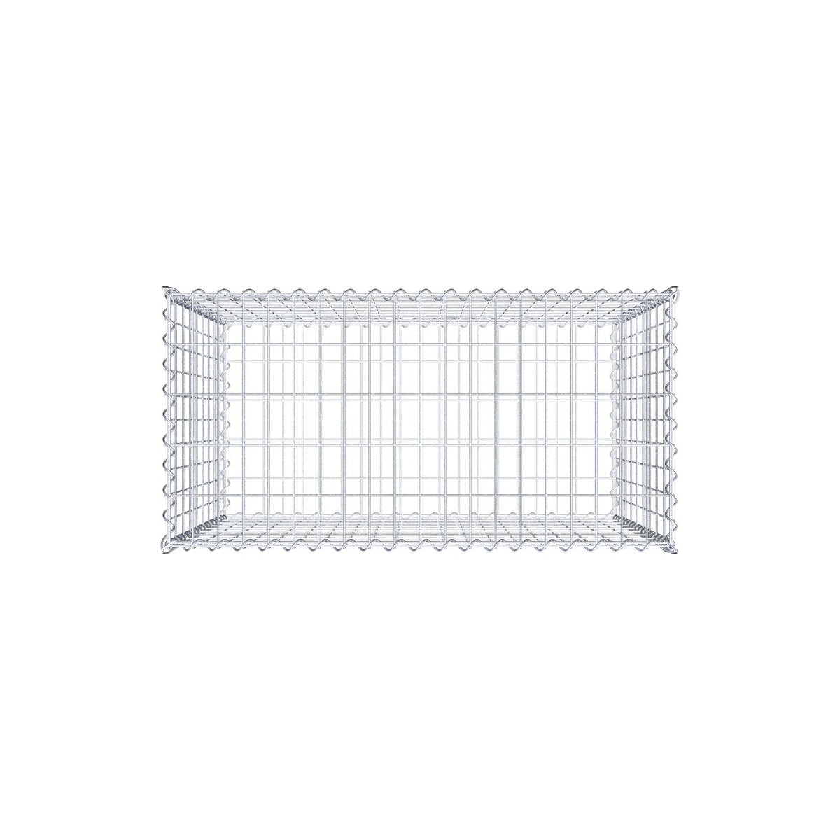 Gabbione 100 cm x 90 cm x 50 cm (L x H x P), maglia 5 cm x 10 cm, spirale