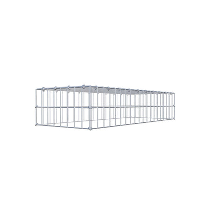Gavión complementario de tipo 3 100 cm x 20 cm x 40 cm (largo x alto x fondo), malla 5 cm x 10 cm, anillo en C