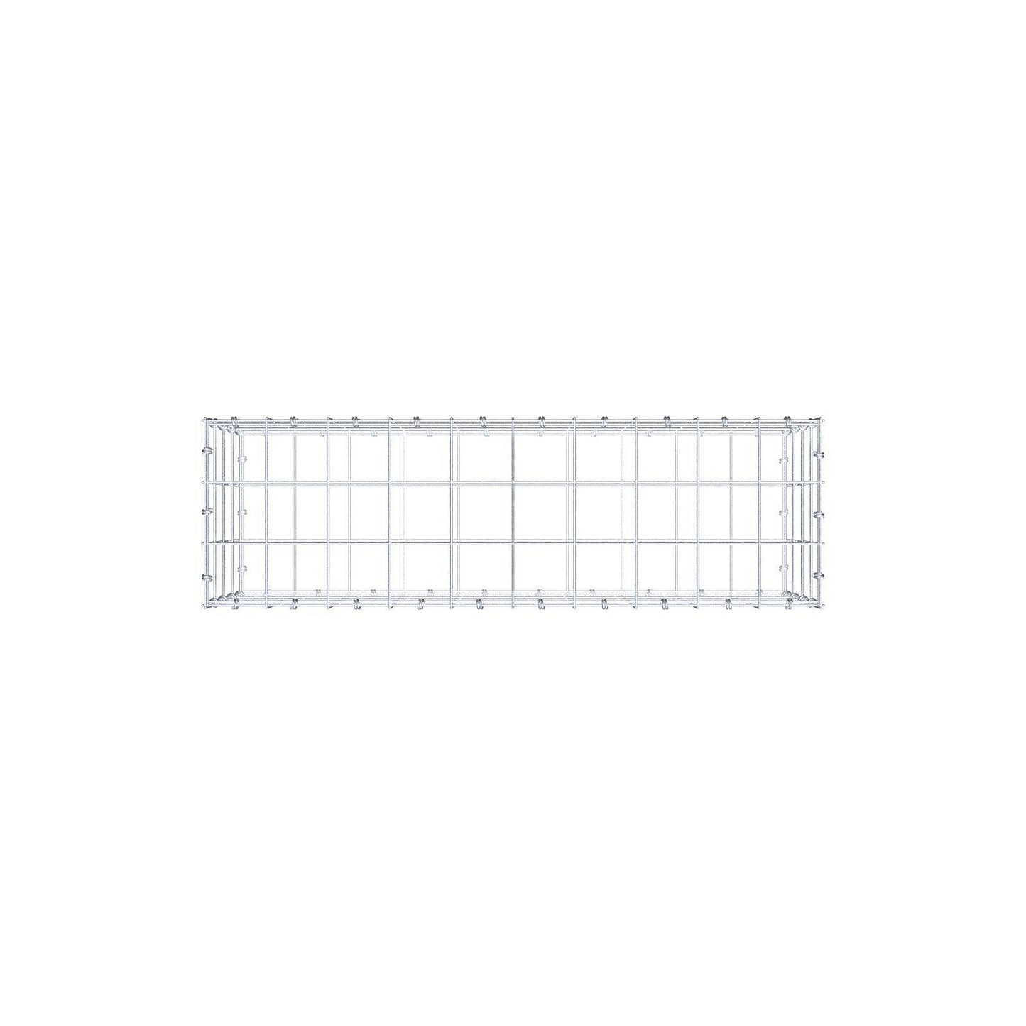 Gabion 100 cm x 40 cm x 30 cm (L x H x P), mailles 10 x 10 cm, anneau en spirale