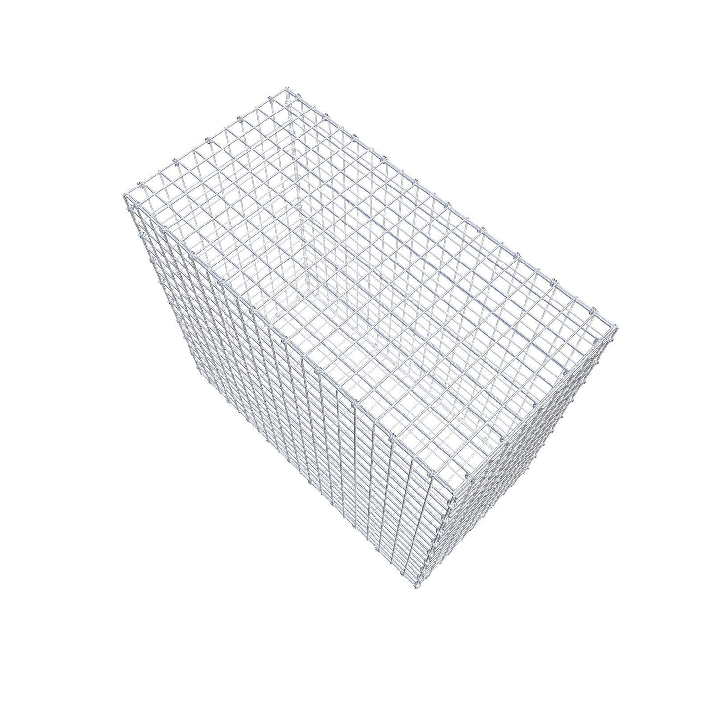 Gabion 100 cm x 90 cm x 50 cm (L x H x D), maskestørrelse 5 x 5 cm, spiralring