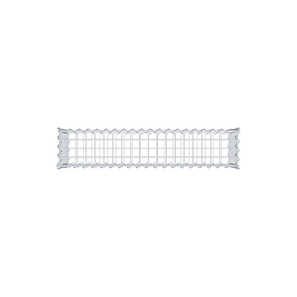 Gabbione 100 cm x 30 cm x 20 cm (L x H x P), maglia 5 cm x 5 cm, spirale