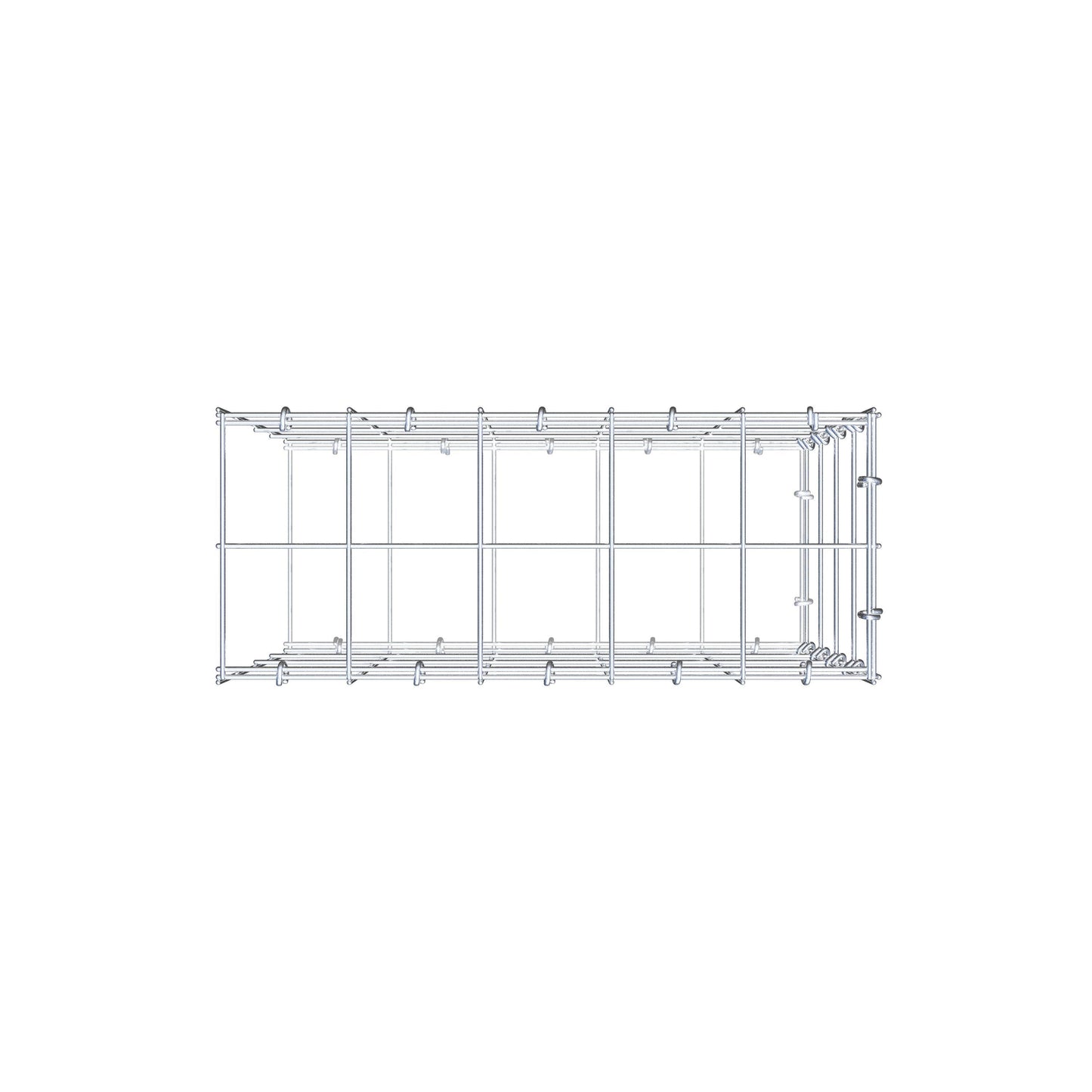 Gavión complementario de tipo 2 50 cm x 40 cm x 20 cm (L x A x P), malla 10 cm x 10 cm, anillo en C