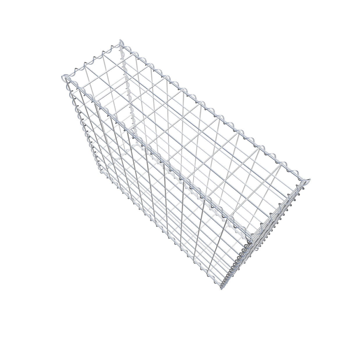 Gabbione 100 cm x 80 cm x 30 cm (L x H x P), maglia 10 cm x 10 cm, spirale