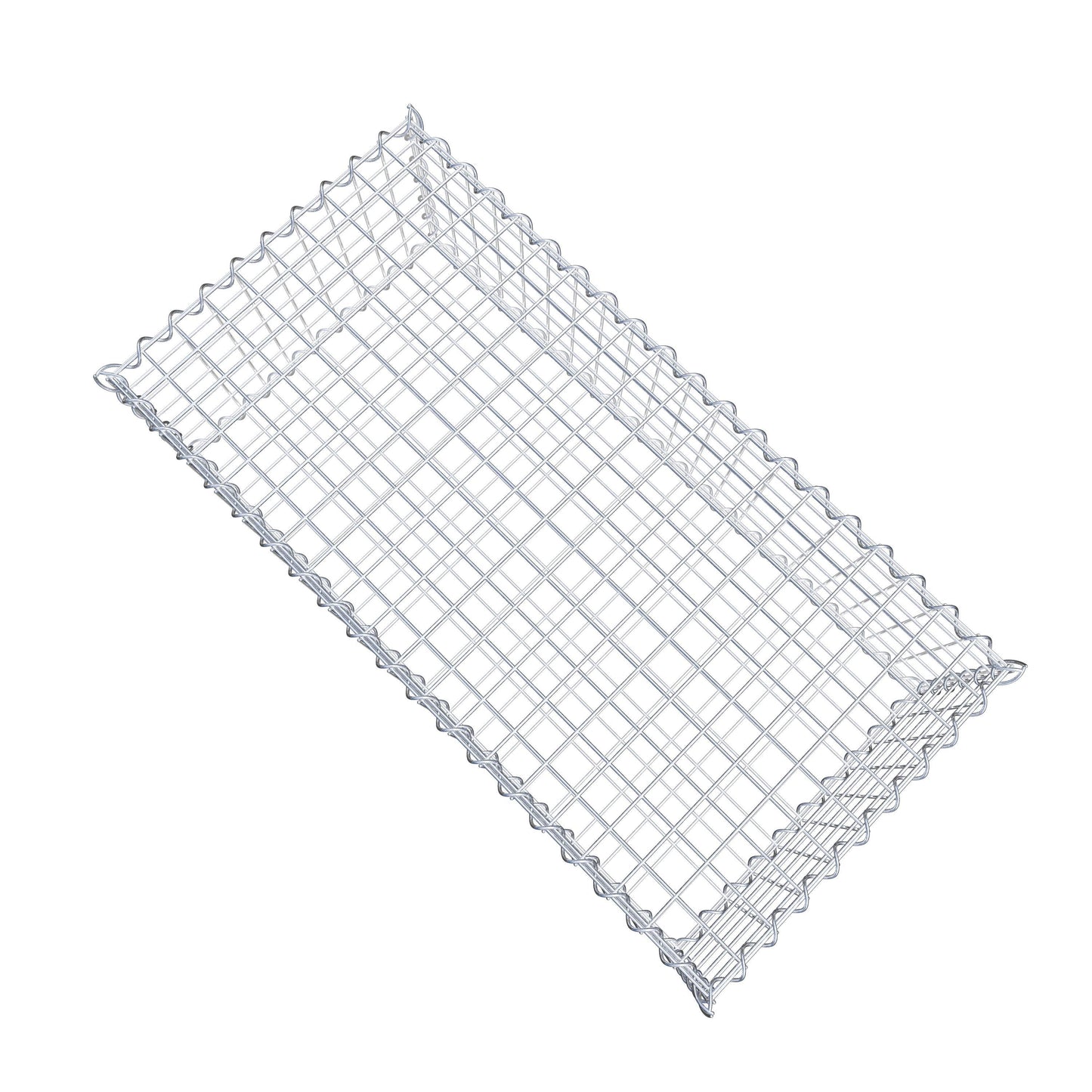 Gavión 100 cm x 30 cm x 50 cm (largo x alto x fondo), malla 5 cm x 5 cm, en espiral