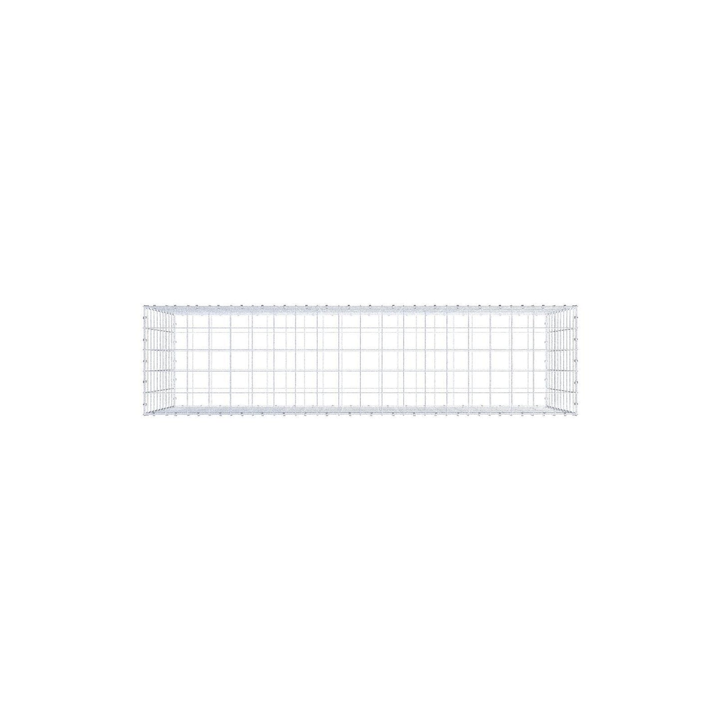 Gabione 200 cm x 100 cm x 50 cm (L x H x T), Maschenweite 10 x 10 cm, Spiralring