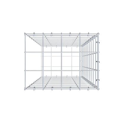 Type 2 oplegkorf 100 cm x 40 cm x 30 cm (L x H x D), maaswijdte 10 cm x 10 cm, C-ring