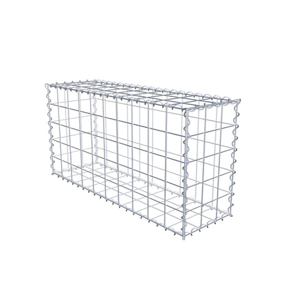 Juego de 2 gaviones de 100 cm x 50 cm x 30 cm (largo x alto x fondo), malla de 10 x 10 cm, en espiral