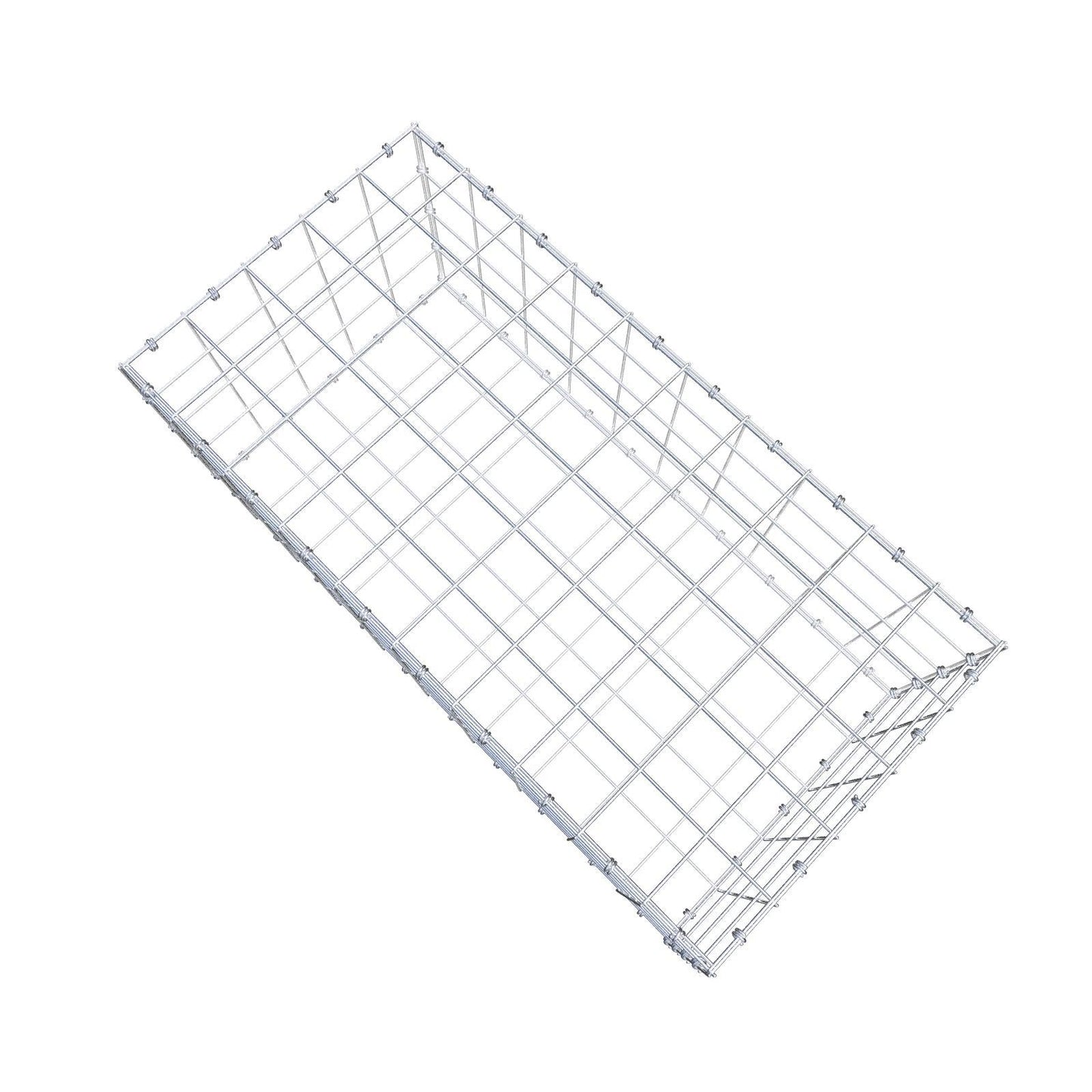 Gabbione 100 cm x 40 cm x 50 cm (L x H x P), maglia 10 x 10 cm, anello a spirale
