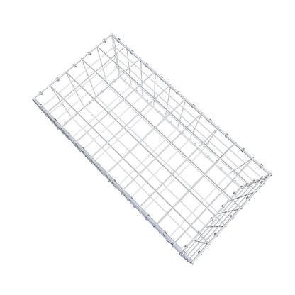 Gabbione 100 cm x 40 cm x 50 cm (L x H x P), maglia 10 x 10 cm, anello a spirale
