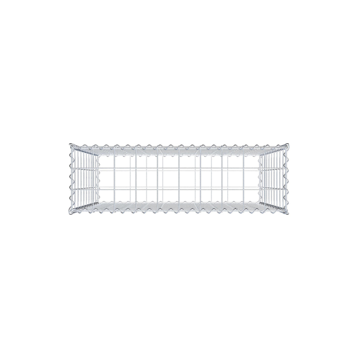 Gabion 100 cm x 100 cm x 30 cm (L x H x D), maskstorlek 10 cm x 10 cm, spiral