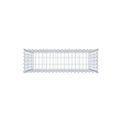 Gavión 100 cm x 100 cm x 30 cm (largo x alto x profundidad), tamaño de malla 5 cm x 10 cm, espiral