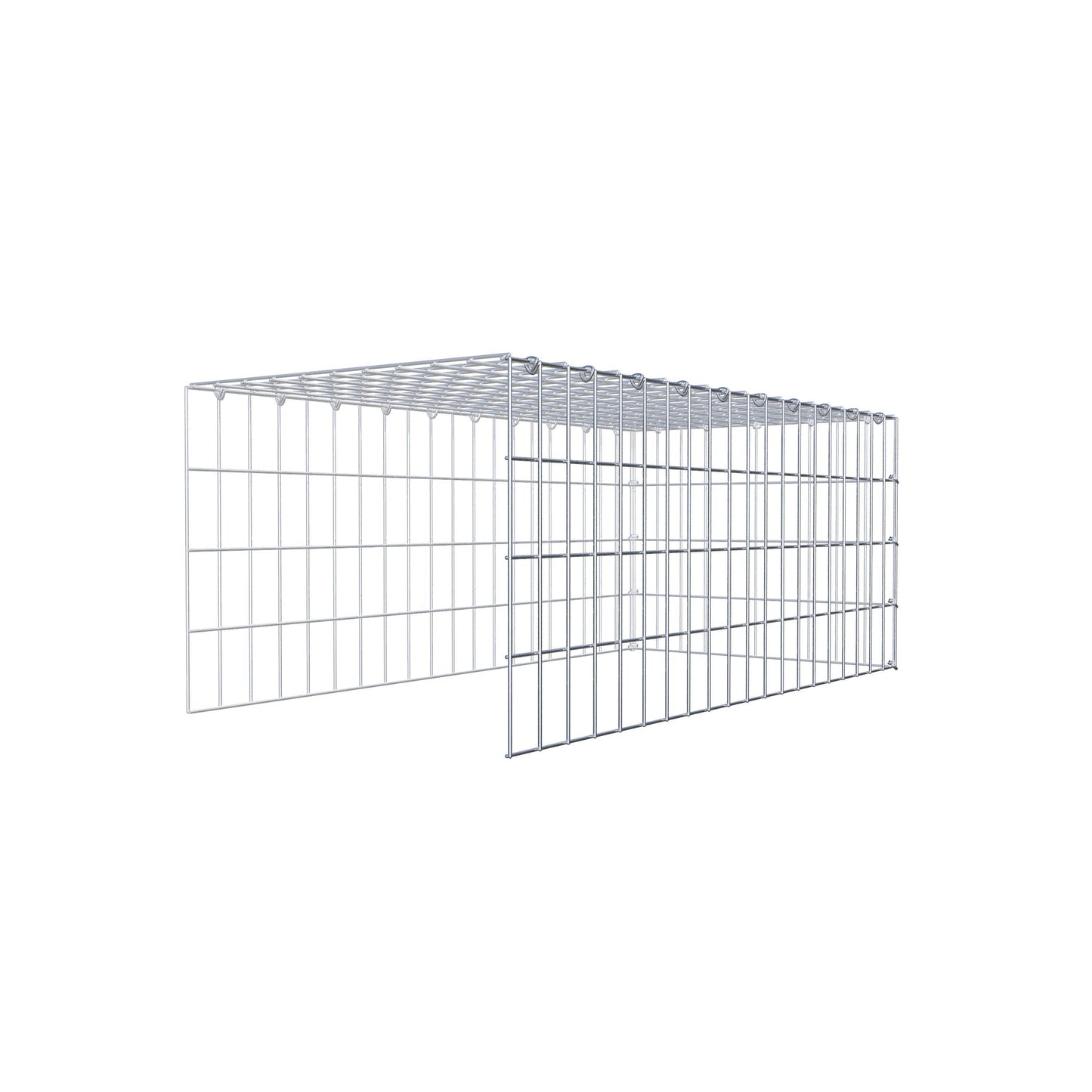 Pila adicional tipo 4 100 cm x 40 cm x 50 cm (L x A x P), malla 5 cm x 10 cm, anillo en C