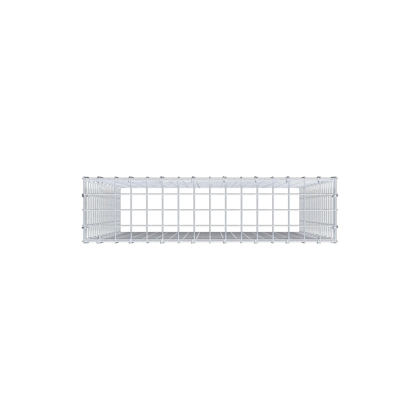 Monteret gabion type 3 100 cm x 80 cm x 20 cm (L x H x D), maskestørrelse 5 cm x 5 cm, C-ring