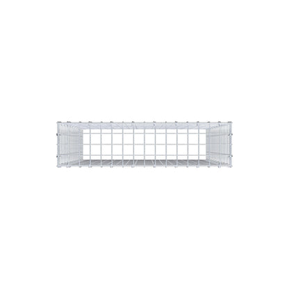 Monteret gabion type 3 100 cm x 80 cm x 20 cm (L x H x D), maskestørrelse 5 cm x 5 cm, C-ring