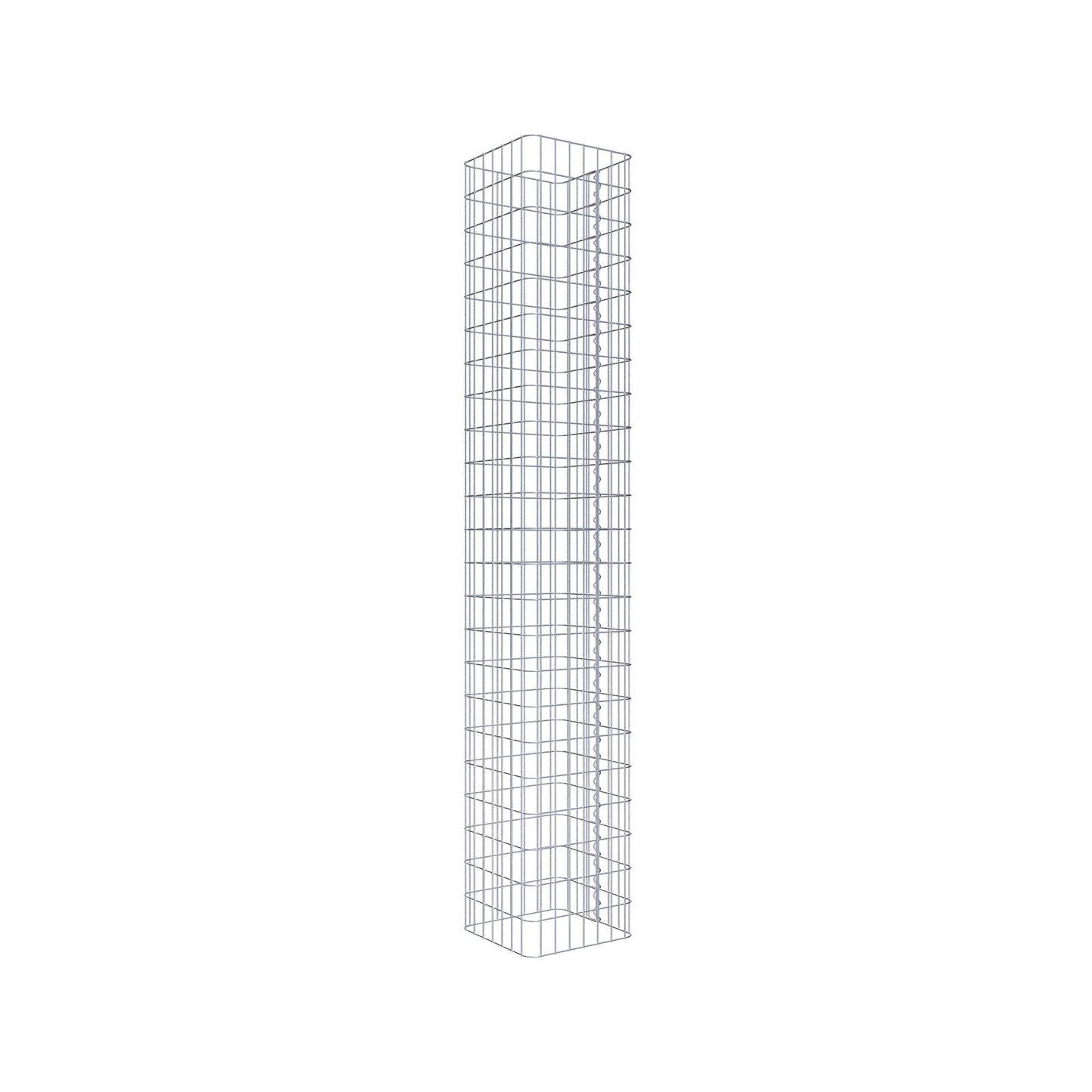 Gabionensäule eckig 37 cm x 37 cm, 230 cm Höhe, MW 5 cm x 10 cm