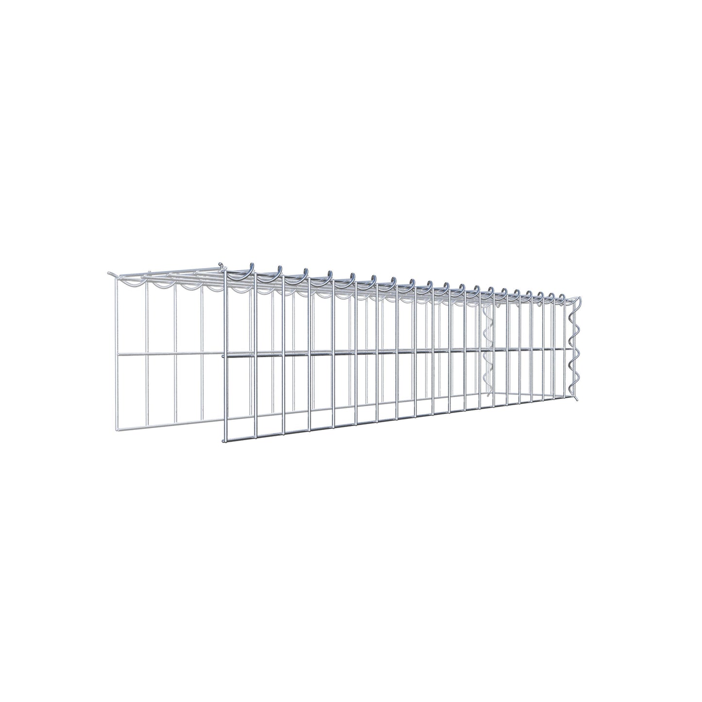 Grown-on gabion type 4 100 cm x 20 cm x 20 cm (L x H x D), mesh size 5 cm x 10 cm, spiral