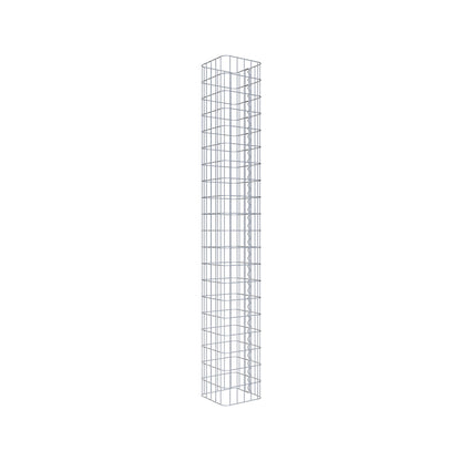 Gabion column square 27 cm x 27 cm, 200 cm high, MW 5 cm x 10 cm