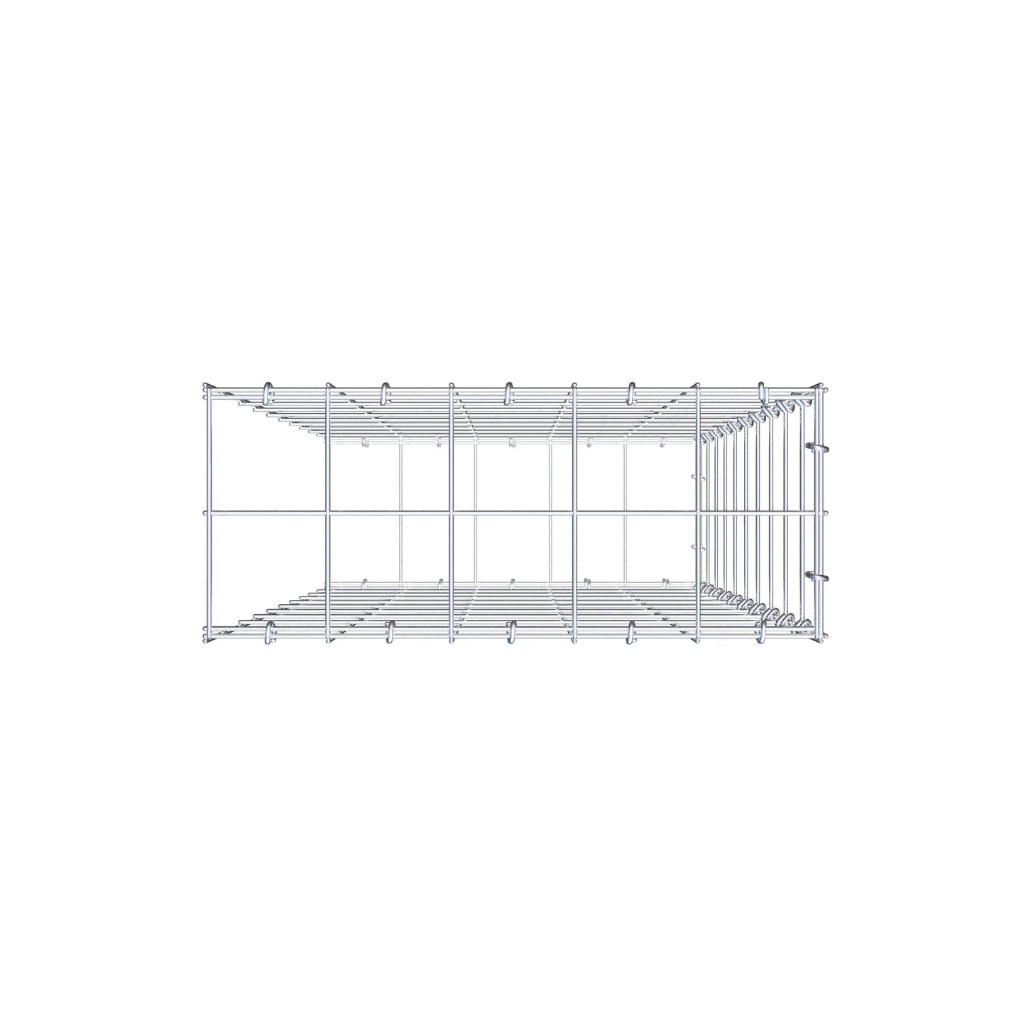 Anbaugabione Typ 2 100 cm x 50 cm x 20 cm (L x H x T), Maschenweite 10 cm x 10 cm, C-Ring
