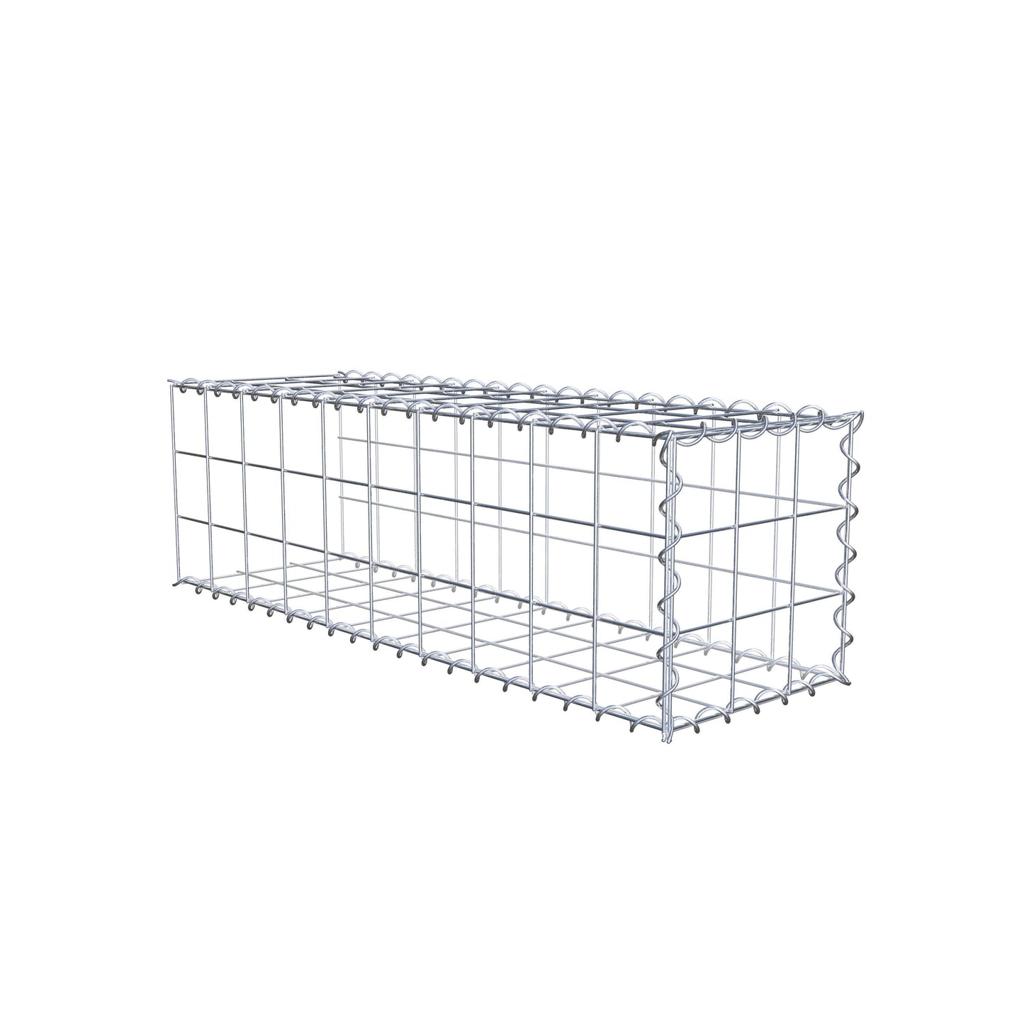 Gabion rapporté type 2 100 cm x 30 cm x 30 cm (L x H x P), mailles 10 cm x 10 cm, spirale