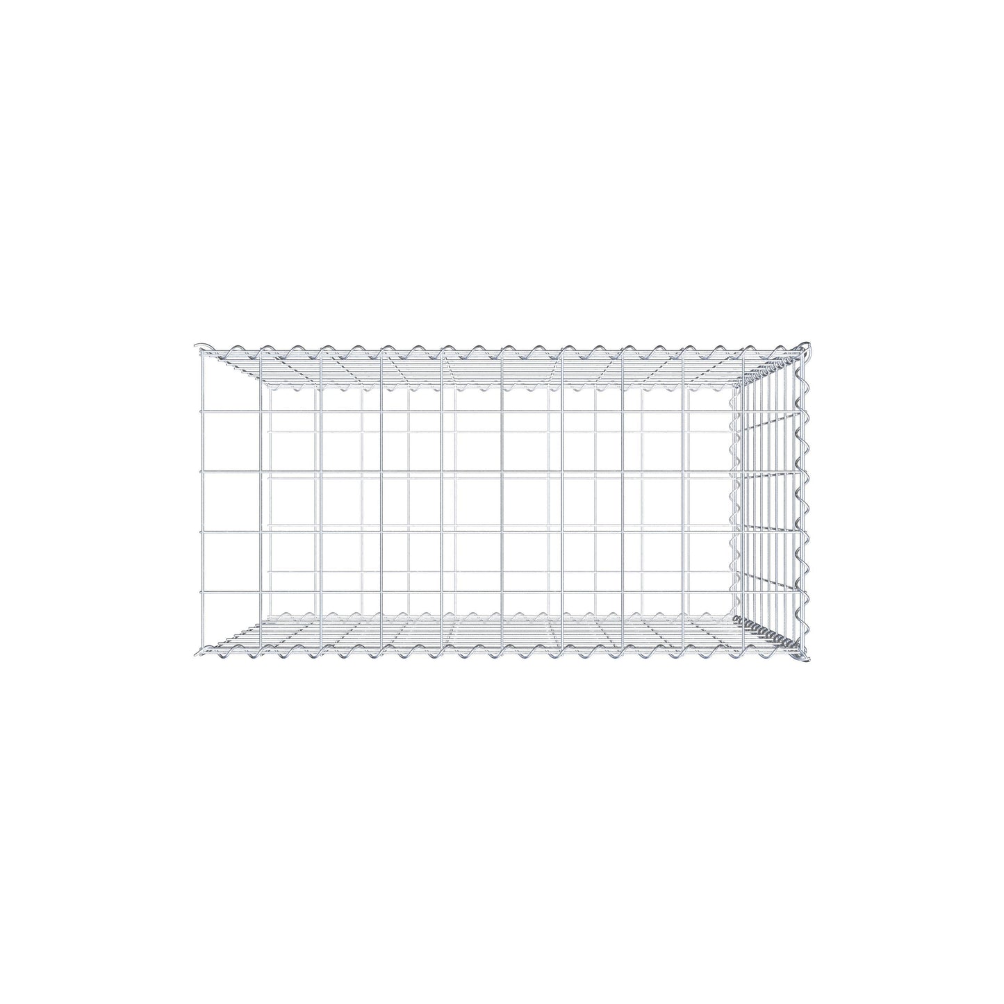 Gabião tipo 2 100 cm x 90 cm x 50 cm (C x A x P), malhagem 10 cm x 10 cm, espiral