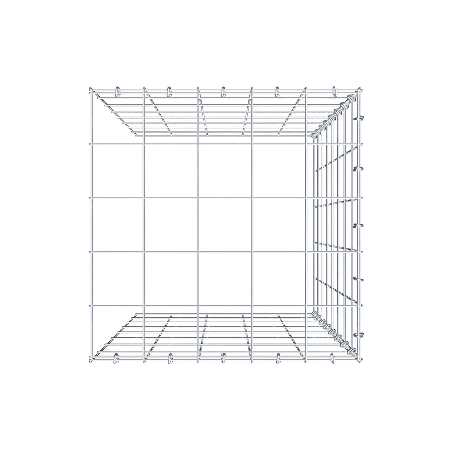 Pila adicional tipo 4 80 cm x 50 cm x 50 cm (L x A x P), malla 10 cm x 10 cm, anillo en C