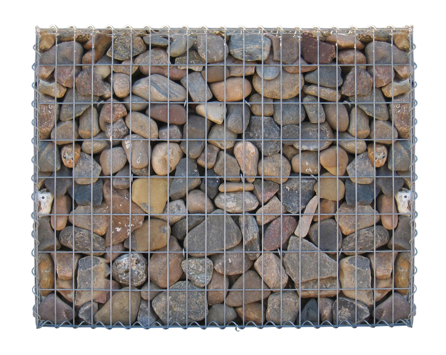 Gabião 100 cm x 80 cm x 30 cm (C x A x P), malhagem 5 cm x 10 cm, espiral