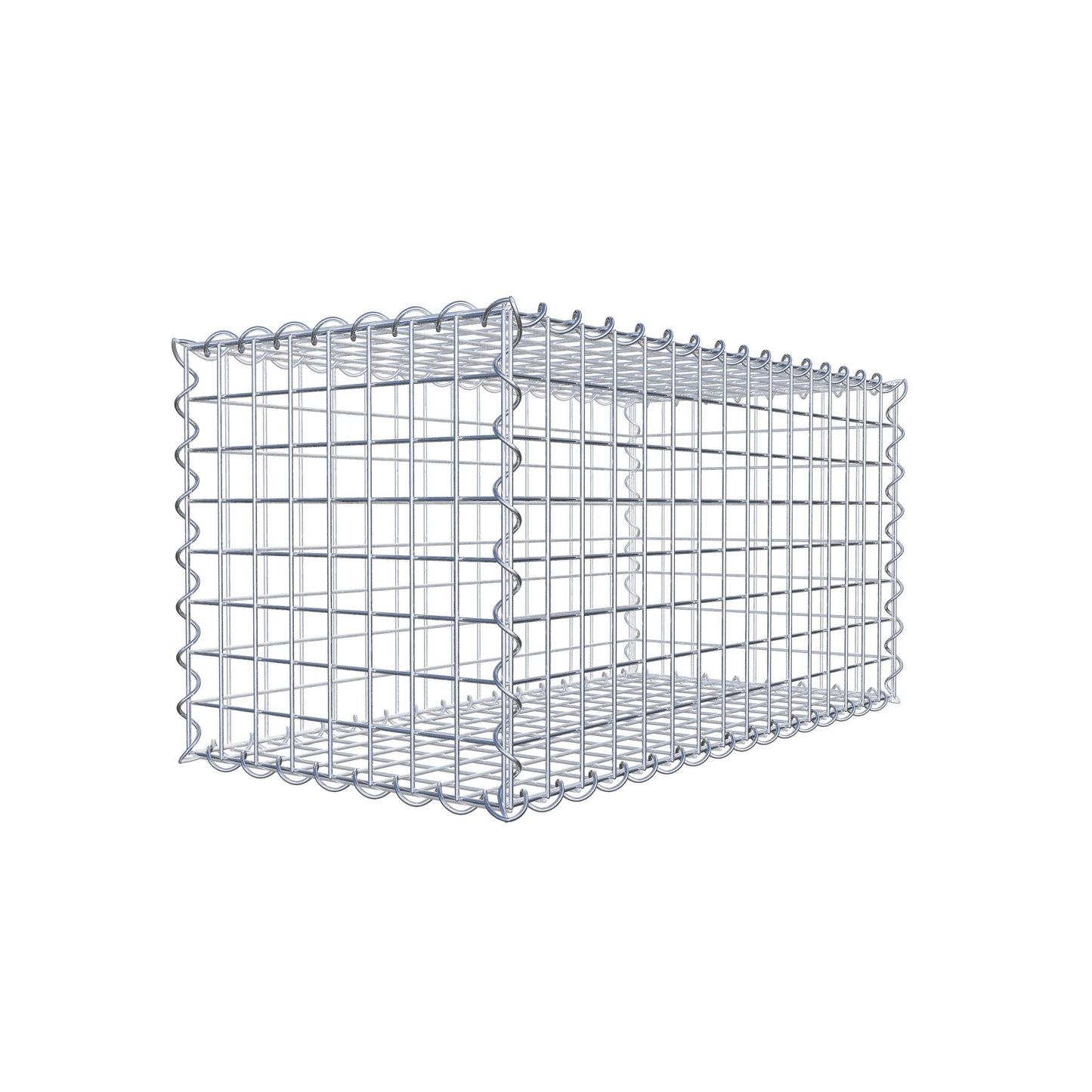 Gabion 80 cm x 40 cm x 40 cm (L x H x D), maskstorlek 5 cm x 5 cm, spiral