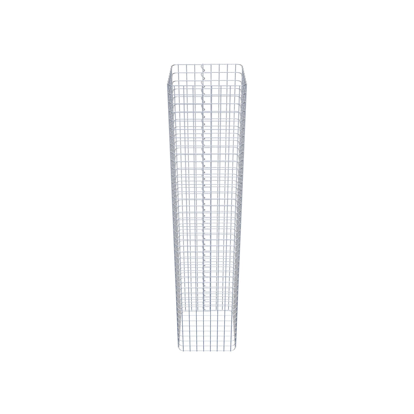 Columna de gaviones angular 42 cm x 42 cm, 200 cm de altura, MW 5 cm x 5 cm