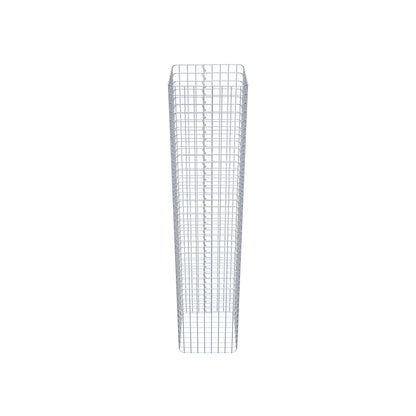 Columna de gaviones angular 42 cm x 42 cm, 200 cm de altura, MW 5 cm x 5 cm